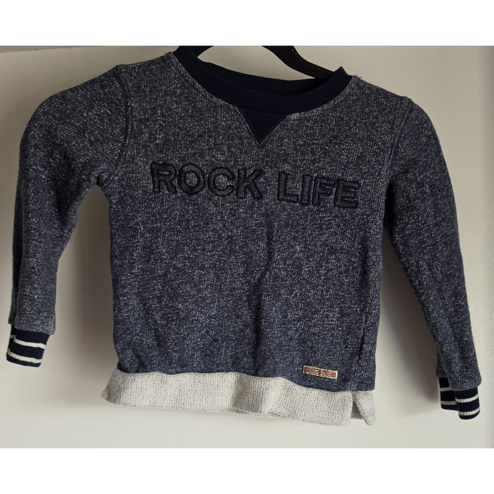 Hudson Kids Sweatshirt 4T Blue Heather Crew Neck Long Sleeve Pullover Top